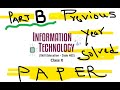 INFORMATION TECH PREVIOUS YEAR Q.P. SECTION B #cbse #exam #informationtechnology #student #2025