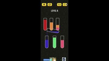 Water Sort Puzzle - level 6 walkthrough