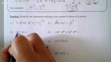 M8 - Multiplication of Numbers in Exponential Form (ch. 1)