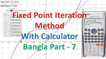 Numerical Analysis || Fixed Point Iteration Method || Bangla || Part -7