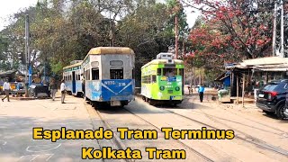 Kolkata Tram Arrives And Departs Esplanade Kolkata Tram Video Kolkata West Bengal