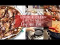COOK WITH ME // COQ AU VIN // FRENCH RECIPE // AFTER DARK CLEAN WITH ME // Lauren Nicholsen