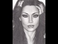 Pencil Portrait Shaghayegh Claudia Lynx کلاودیا لینکس 