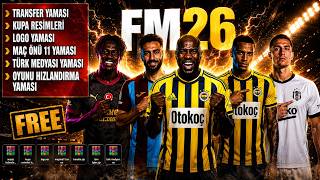 FM26 2026-2027 Yama Paketi 🔥 | Transfer + KUPA RESMİ + Forma + Yüz + Logo + Tema (Kurulum Rehberi) ⚽
