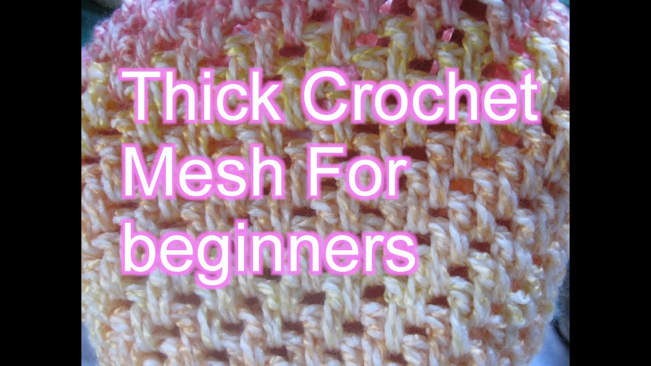 Thick crochet Mesh / Brick Stitch - Slow Motion Crochet - YouTube