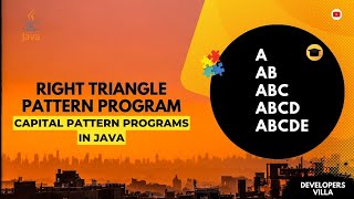 #3 Capital Pattern Program In Java| Small Right Triangle pattern |Write A Program In Notepad|Shape#2
