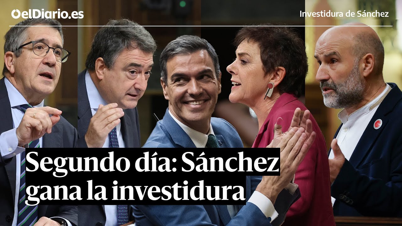 RESUMEN del DÍA 2 de investidura: Sánchez gana la votación y revalida la Presidencia del Gobierno