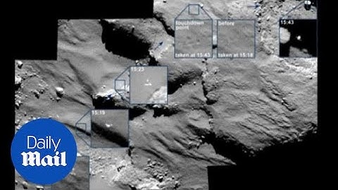 Moment Rosetta probe landed on moving comet (related) - Daily Mail