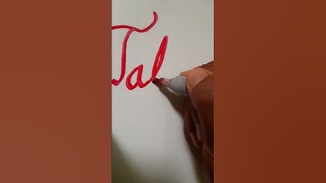 New style  name Talha  handwriting calligraphy video plz subscribe to guys 🙏