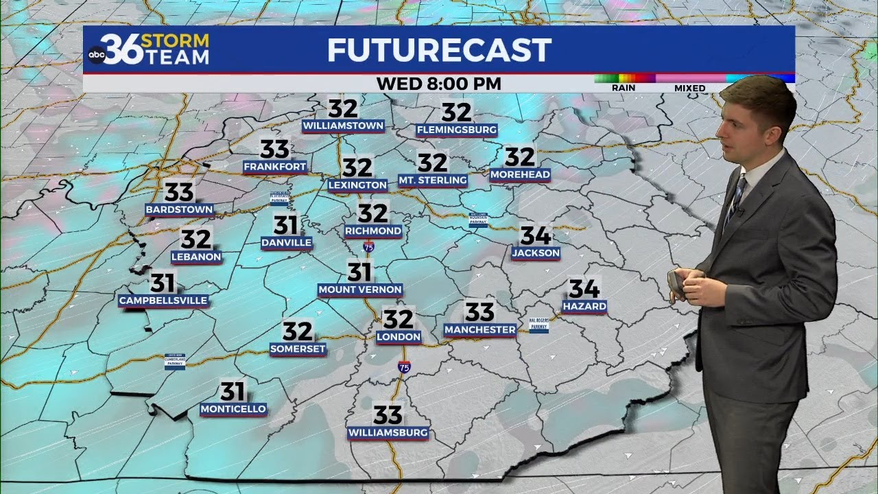 Gusty winds usher in cold temperatures and even some snow - YouTube