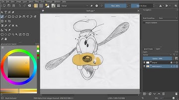 Coloring a Pencil Sketch in Krita