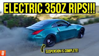 Building the World's FIRST Tesla Swapped Liberty Walk Nissan 350Z! Ready to drive on the street!?