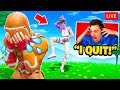 I Stream Sniped FAMOUS YouTubers until they RAGE QUIT FORTNITE...