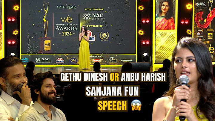Harish Kalyan or Dinesh ? Actress Sanjana Cute speech 😍  at We Awards 2024 | Lubber pandhu