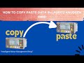 how to copy paste data in lauritz knudsen intelligent motor management relay (iMMR).