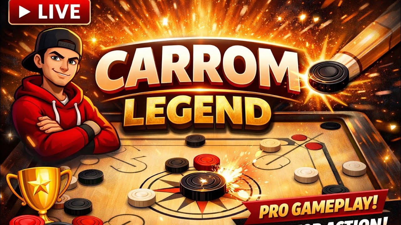 🔥 Carrom Live | Pro Gameplay | Non-Stop Fun 🎯