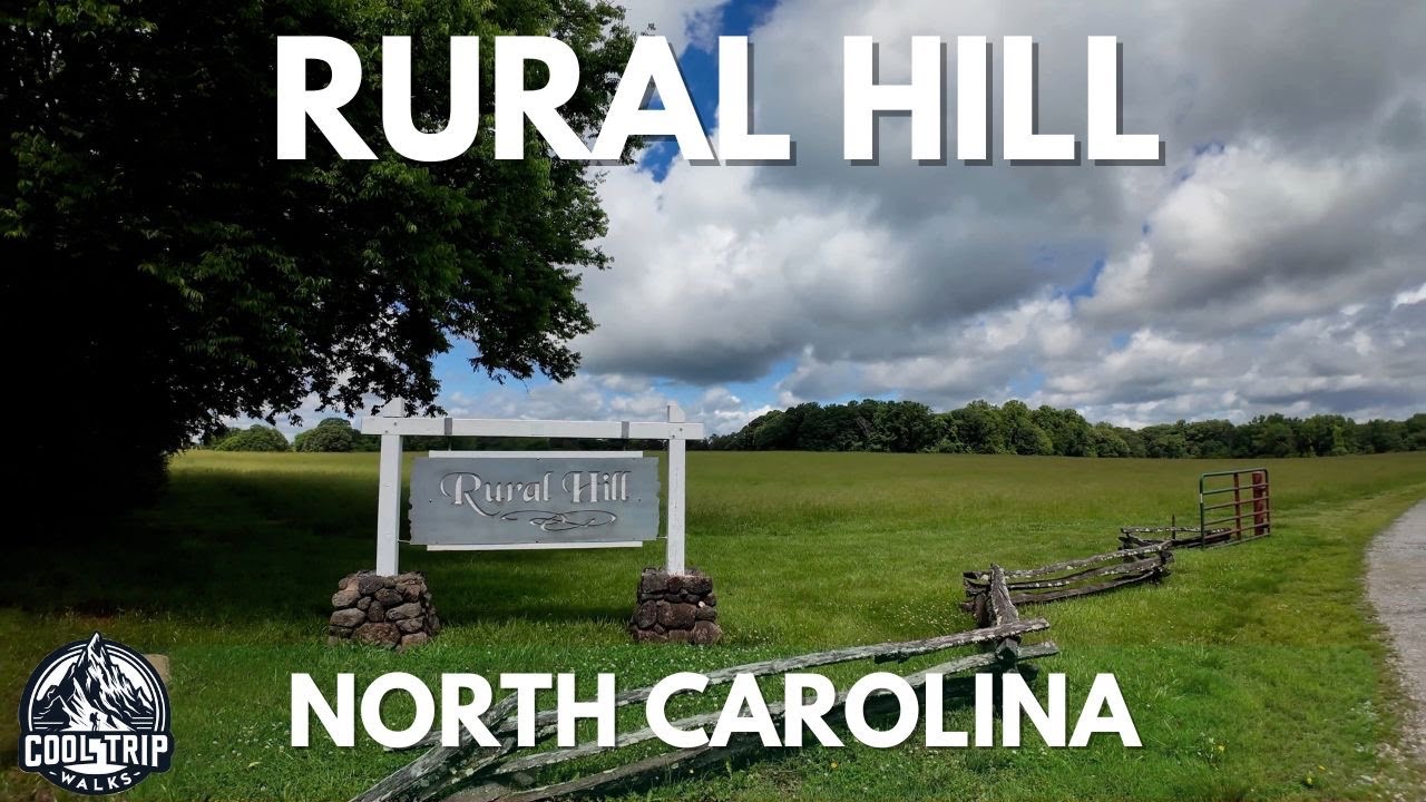 Rural Hill Scenic Walk [4K] - Huntersville, NC - Treadmill Scenery