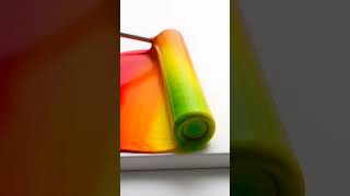 Flawless Rainbow Roll – Macro Paint Gradient in Slow Motion