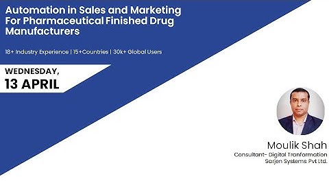 Sales Force Automation | SFA | eDetailing | Order Booking | Distribution | CRM