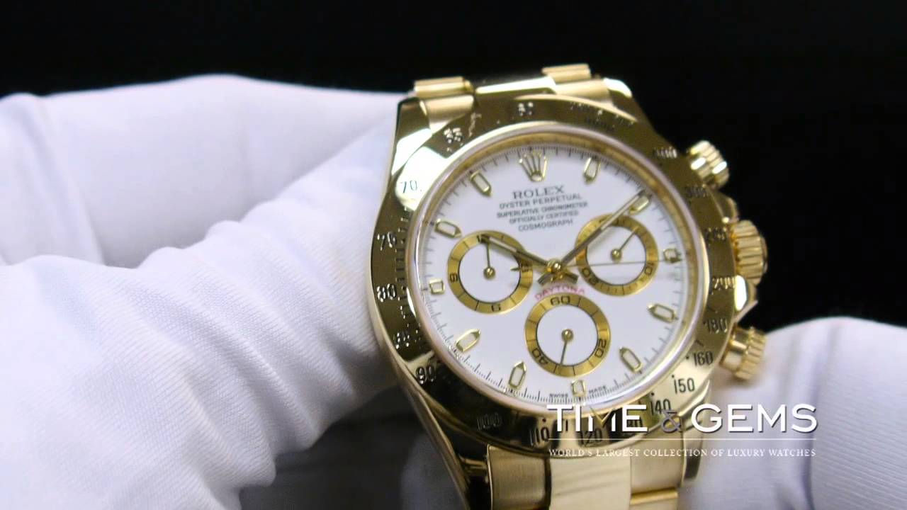 gold rolex with white face