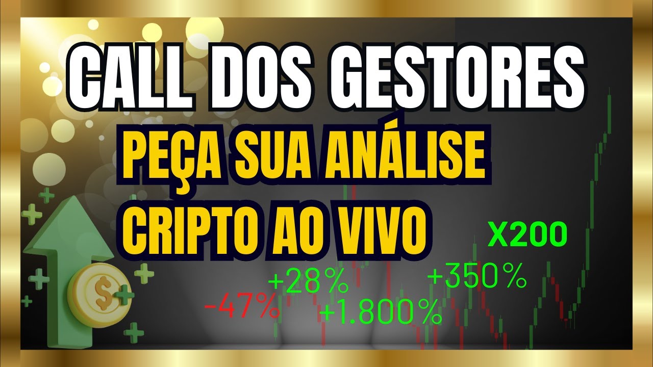PEÇA SUA ANÁLISE AO VIVO | SALA DE OPERAÇÃO DE CRIPTOMOEDAS | CALL DOS GESTORES
