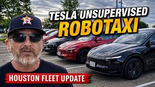 Tesla Unsupervised Robotaxi Houston Fleet Update