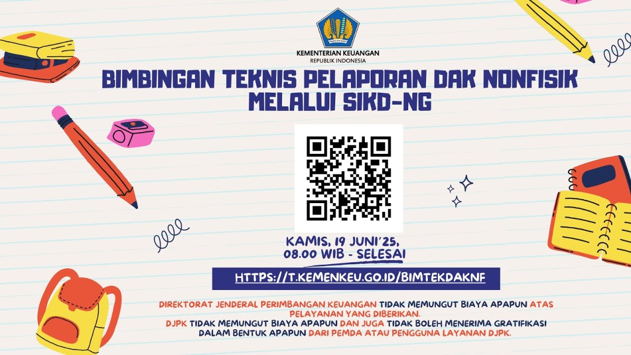 Bimbingan Teknis Pelaporan DAK Nonfisik melalui Aplikasi SIKD-NG