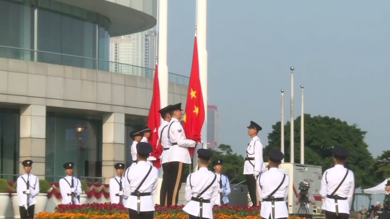 Flag-raising ceremony in Hong Kong as China celebrates National Day ...