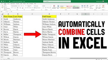 How to Combine Data From Multiple Cells in Excel