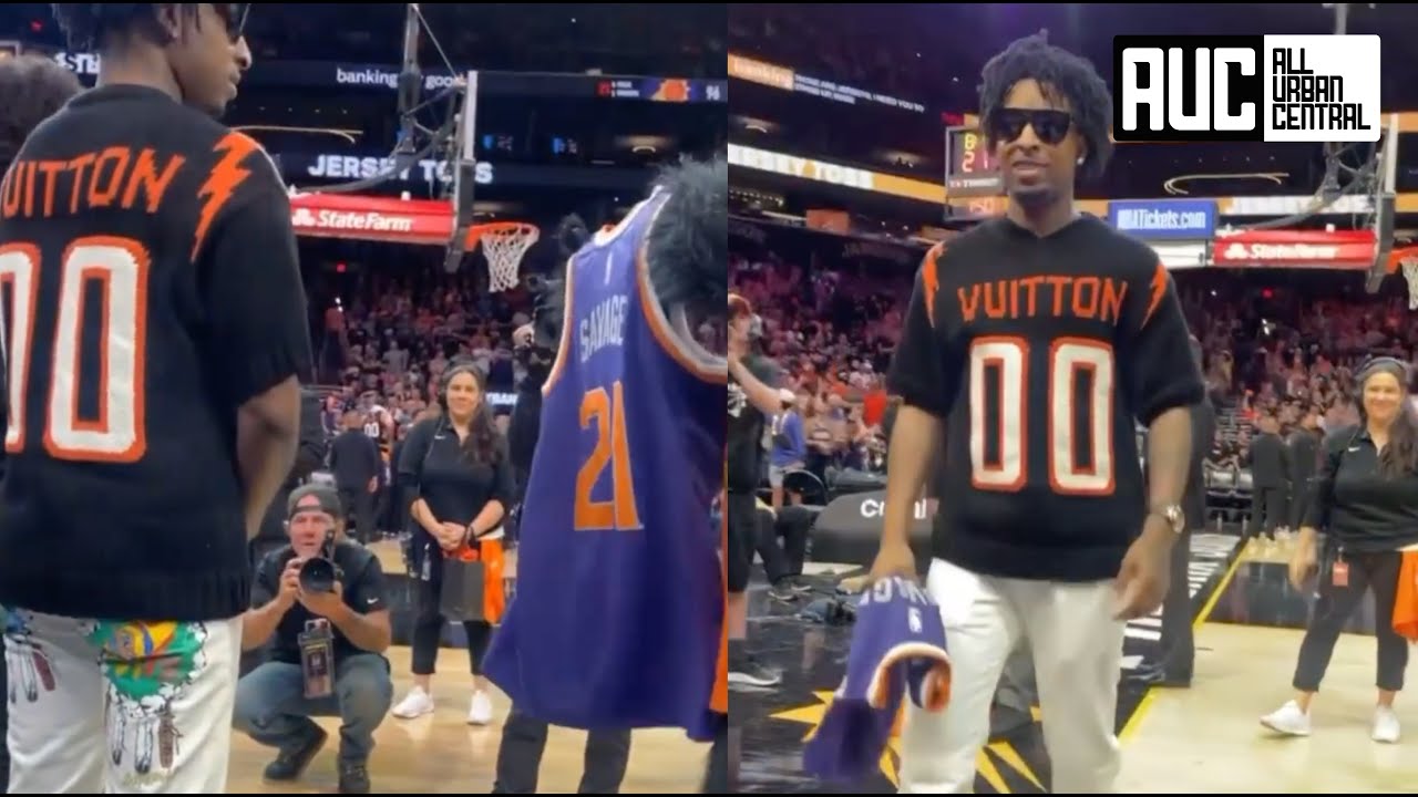 Mira 21 Savage Confused After Phoenix Suns Give Him His Own Game Jersey en YouTube Mira 21 Savage Confused After Phoenix Suns Give Him His Own Game Jersey en YouTube