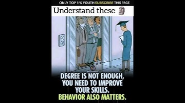 Degree? Not Enough! Build Skills & Behavior! 🔥📚💪 #motivation #successmindset #ytshorts