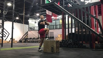 Functional Strength - double DB front rack step up - ON AIR