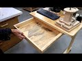 Drawer for a table, making wooden slides glide well