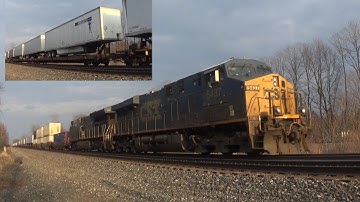 HIGH SPEED into Sunset - CSX Intermodal I001 - ES40DC 1st Generation K5HL & ET44AH 3387 - Madison OH