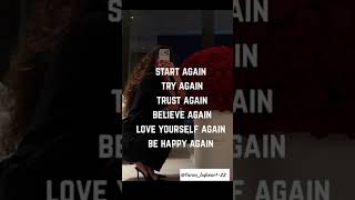it's ur new start🥂🤏 #warning #selflove #love #fact #trust #believeinyourself #loveyourself #behappy