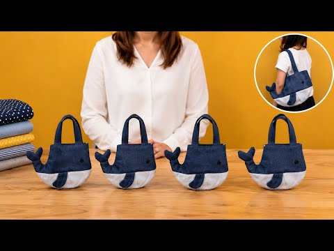 🎒 Whale bag sewing tutorial 🐋 | Sew and earn like me | cute diy
