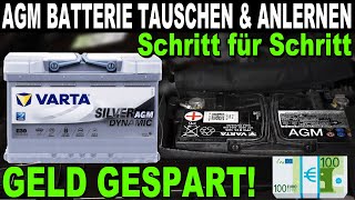 🔋 AGM Start Stopp Batterie tauschen wechseln anlernen messen | VCDS Tutorial Anleitung Skoda VW Audi screenshot 4