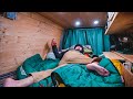 絶景の山形蔵王でバンライファー3人で冬のスノーボード車中泊【VANLIFE】