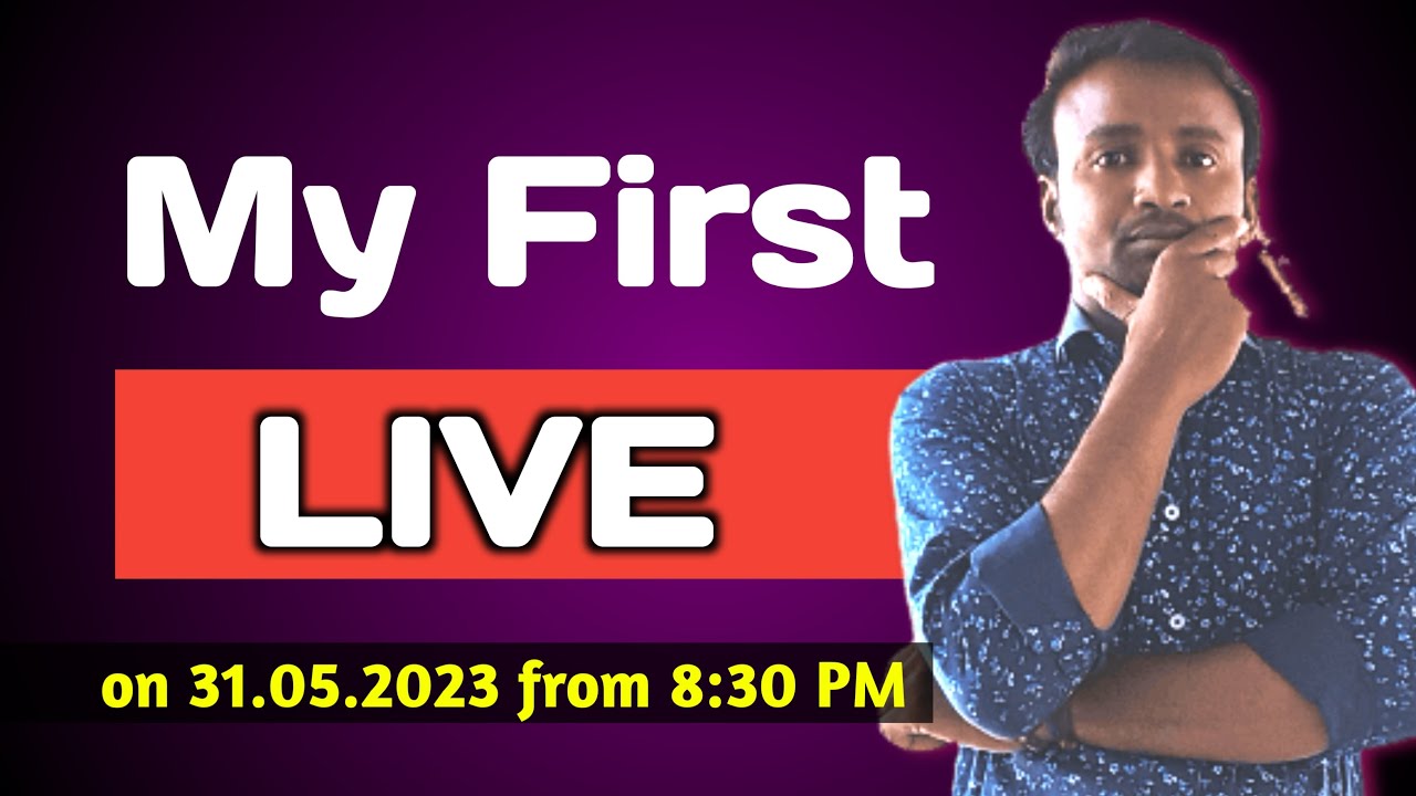 My First Live | @wetechgyan - YouTube