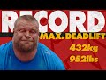 Terry Holland's PERSONAL BEST Max. Deadlift (952lbs / 432kg) | World's Strongest Man