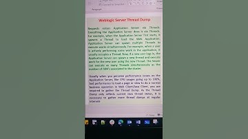 Weblogic Server: About Thread Dumps