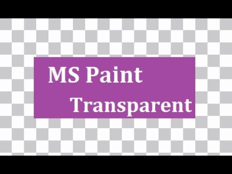 Video: Hur Man Gör En Transparent Bakgrund I Paint