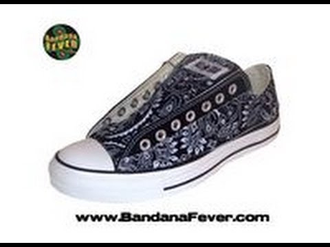 White Supreme Louis Custom Converse Shoes White Low - Bandana Fever