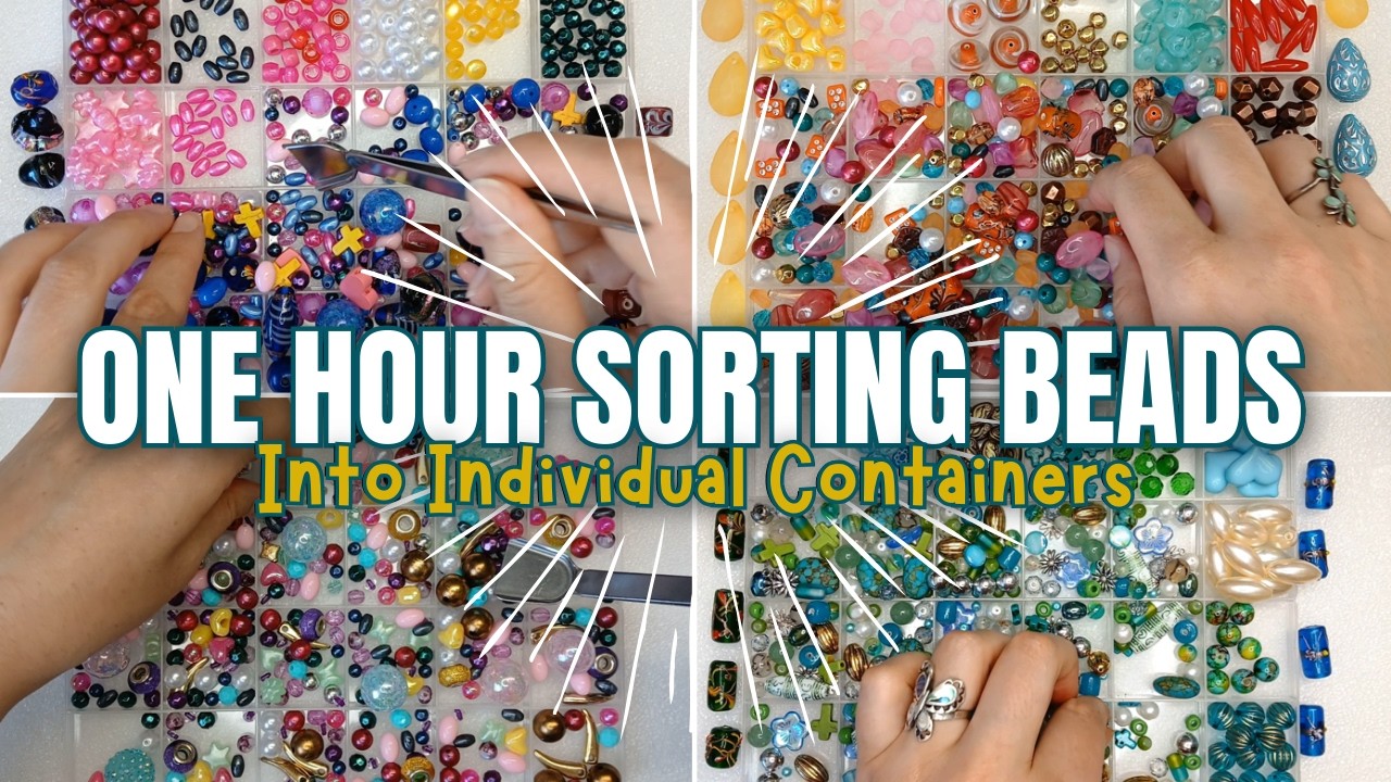 One Hour Sorting Bead Soup Mixes (into individual trays) - YouTube