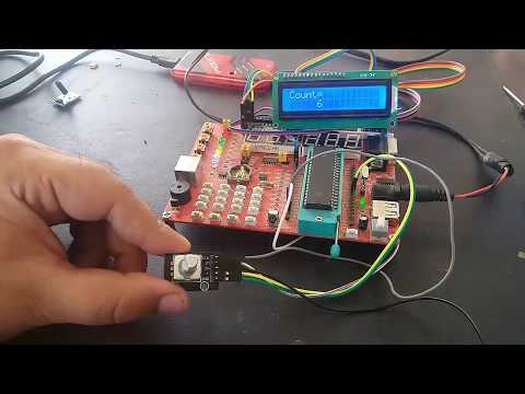 Rotary Encoder Module interfacing with pic16f877a microcontroller