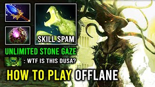 How to Play Offlane Medusa in 7.33 with Unlimited Stone Gaze Octarine + Aghanim Dota 2