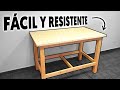 Como Hacer una MESA DE MADERA o BANCO DE TRABAJO para CARPINTERÍA