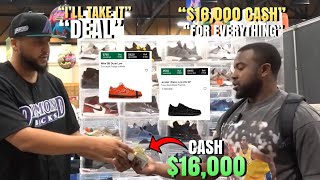 CASHED OUT HIS ENTIRE COLLECTION FOR $16,000! *TRAVIS PHANTOMS, LOBSTERS + MORE* (SNEAKER CON PHX)