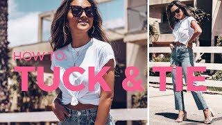 How To Tuck In & Tie Your Tops | Style Hacks