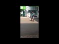 Dancing petrol attendant shows off
